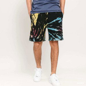 Šortky Urban Classics Tie Dye Sweat Short Black/ Turquoise L