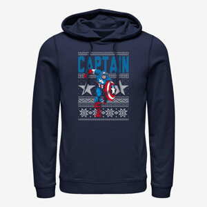 Queens Marvel Avengers Classic - Ugly Captain Unisex Hoodie Navy Blue
