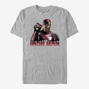 Queens Marvel Avengers: Endgame - Iron Man Stones Unisex T-Shirt Heather Grey