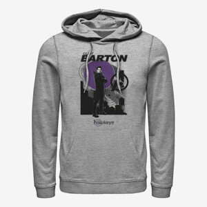 Queens Marvel Hawkeye - Red Moon Skyline Unisex Hoodie Heather Grey