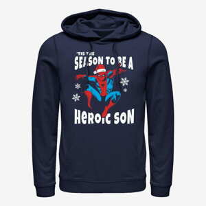 Queens Marvel Spider-Man Classic - Heroic Son Unisex Hoodie Navy Blue