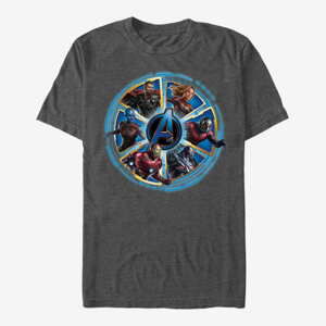 Queens Marvel Avengers: Endgame - Circle Heroes Unisex T-Shirt Dark Heather Grey