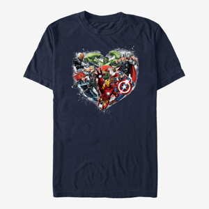 Queens Marvel Avengers Classic - Avenger Heart Unisex T-Shirt Navy Blue