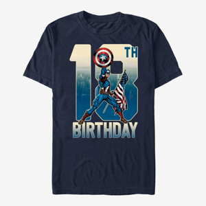 Queens Marvel Avengers Classic - Capt America 18th Bday Unisex T-Shirt Navy Blue