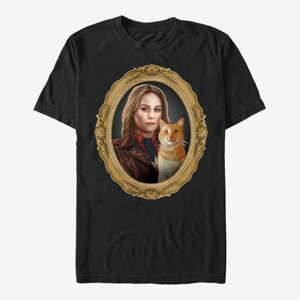 Queens Captain Marvel: Movie - Gold Frame Unisex T-Shirt Black