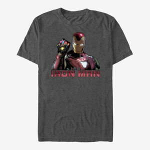 Queens Marvel Avengers: Endgame - Iron Man Stones Unisex T-Shirt Dark Heather Grey