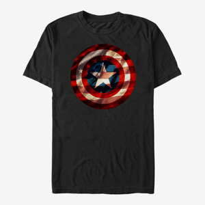 Queens Marvel Avengers Classic - Flag Shield Unisex T-Shirt Black