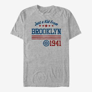 Queens Marvel Avengers Classic - Capt Brooklyn Unisex T-Shirt Heather Grey