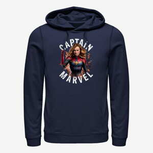 Queens Marvel Avengers: Endgame - Cap Marvel Burst Unisex Hoodie Navy Blue