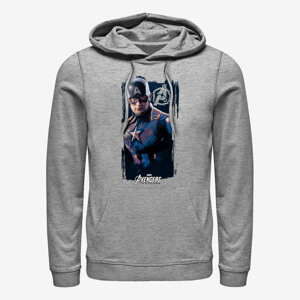 Queens Marvel Avengers: Endgame - Cap Banner Unisex Hoodie Heather Grey