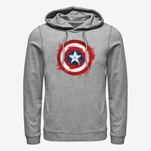 Queens Marvel Avengers: Endgame - Captain America Spray Logo Unisex Hoodie Heather Grey