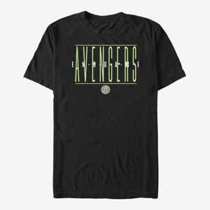 Queens Marvel Avengers - Strikethrough Text - GREEN INK Unisex T-Shirt Black