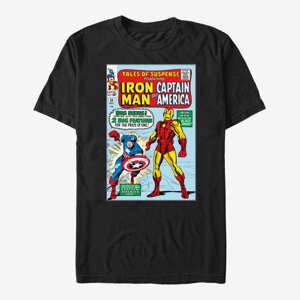 Queens Marvel Avengers Classic - Iron Cap Team Unisex T-Shirt Black