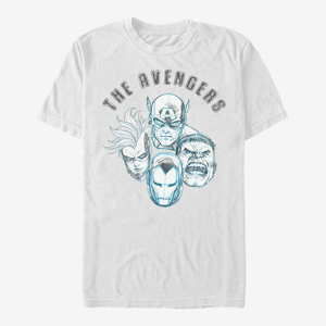 Queens Marvel - Avengers Sketch Unisex T-Shirt White