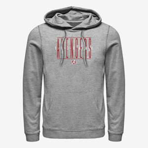 Queens Marvel Avengers - Strikethrough Text Unisex Hoodie Heather Grey