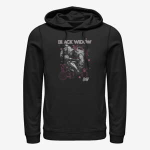 Queens Marvel Black Widow - BW Poster Unisex Hoodie Black