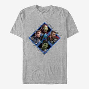 Queens Marvel Avengers: Endgame - Square Box Unisex T-Shirt Heather Grey