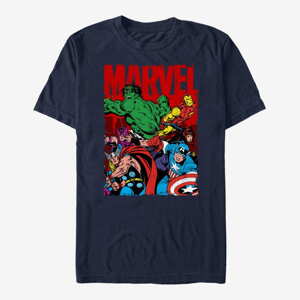 Queens Marvel Avengers Classic - Team Work Unisex T-Shirt Navy Blue