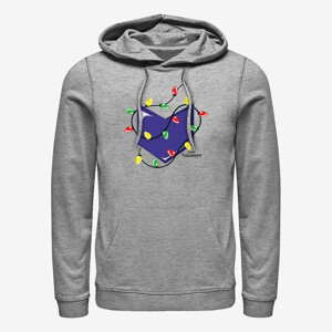 Queens Marvel Hawkeye - Christmas Lights Logo Unisex Hoodie Heather Grey