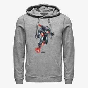 Queens Marvel Avengers: Endgame - War Machine Paint Unisex Hoodie Heather Grey