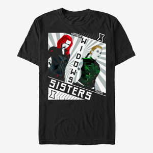 Queens Marvel Black Widow: Movie - Red Sisters Unisex T-Shirt Black