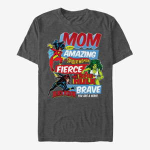 Queens Marvel Avengers Classic - Retro Mom Unisex T-Shirt Dark Heather Grey