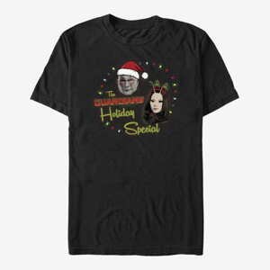 Queens Marvel The Guardians of the Galaxy Holiday Special - Halftone Badge Unisex T-Shirt Black
