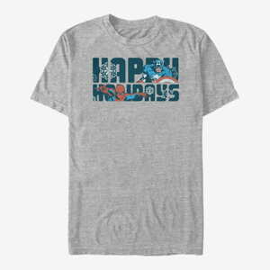 Queens Marvel Avengers Classic - Happiest Of Holidays Unisex T-Shirt Heather Grey