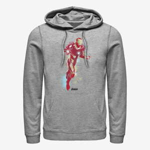 Queens Marvel Avengers: Endgame - Ironman Paint Unisex Hoodie Heather Grey