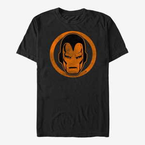 Queens Marvel Avengers Classic - Iron Orange Unisex T-Shirt Black