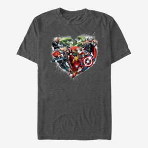 Queens Marvel Avengers Classic - Avenger Heart Unisex T-Shirt Dark Heather Grey