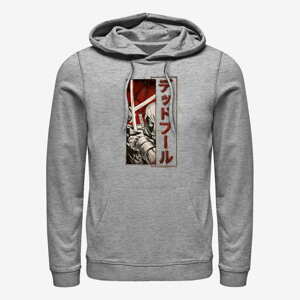 Queens Marvel Deadpool - Deadpool Sword Kanji Unisex Hoodie Heather Grey