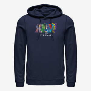 Queens Marvel The Eternals - Silhouette Heads Unisex Hoodie Navy Blue