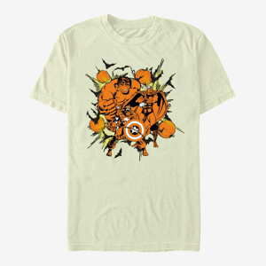 Queens Marvel Avengers Classic - Group Pumpkin Unisex T-Shirt Natural