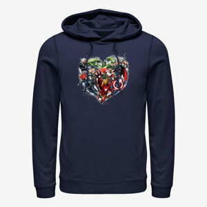 Queens Marvel Avengers Classic - Avenger Heart Unisex Hoodie Navy Blue