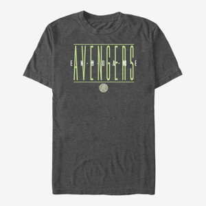 Queens Marvel Avengers - Strikethrough Text - GREEN INK Unisex T-Shirt Dark Heather Grey