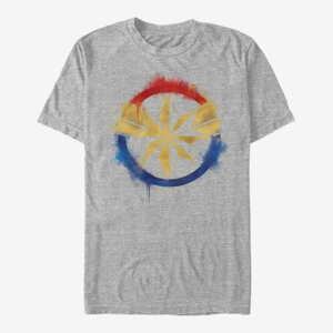 Queens Marvel Avengers: Endgame - Captain Marvel Spray Logo Unisex T-Shirt Heather Grey