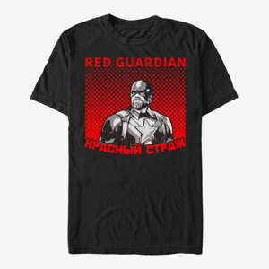 Queens Marvel Black Widow: Movie - Halftone Red Guardian Unisex T-Shirt Black