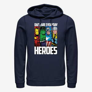 Queens Marvel Avengers Classic - Everyday Hero Dad Unisex Hoodie Navy Blue