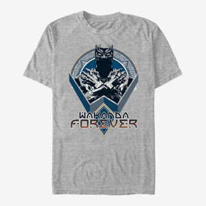 Queens Marvel Avengers Classic - Wakanda Shield Unisex T-Shirt Heather Grey