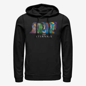 Queens Marvel The Eternals - Silhouette Heads Unisex Hoodie Black