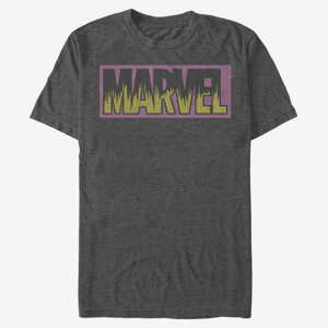 Queens Marvel Other - Neon Logo Unisex T-Shirt Dark Heather Grey