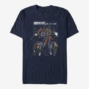 Queens Marvel Black Panther: Wakanda Forever - Ironheart Schematic Unisex T-Shirt Navy Blue