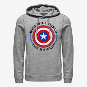 Queens Marvel The Falcon and the Winter Soldier - Wield Shield Unisex Hoodie Heather Grey