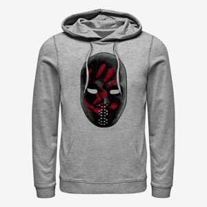 Queens Marvel The Falcon and the Winter Soldier - LARGE MASK Unisex Hoodie Heather Grey
