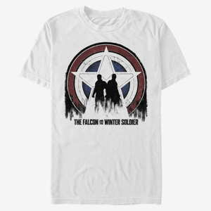 Queens Marvel The Falcon and the Winter Soldier - Silhouette Shield Unisex T-Shirt White