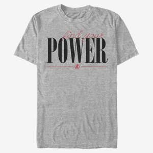 Queens Marvel Avengers Classic - Power Script Unisex T-Shirt Heather Grey