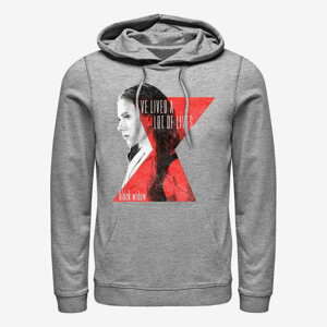 Queens Marvel Black Widow - Lives of Widow Unisex Hoodie Heather Grey