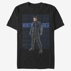 Queens Marvel The Falcon and the Winter Soldier - WINTER SOLDIER REPEATING Unisex T-Shirt Black