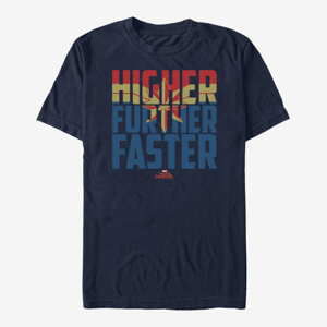 Queens Captain Marvel: Movie - Higher Faster Fill Unisex T-Shirt Navy Blue